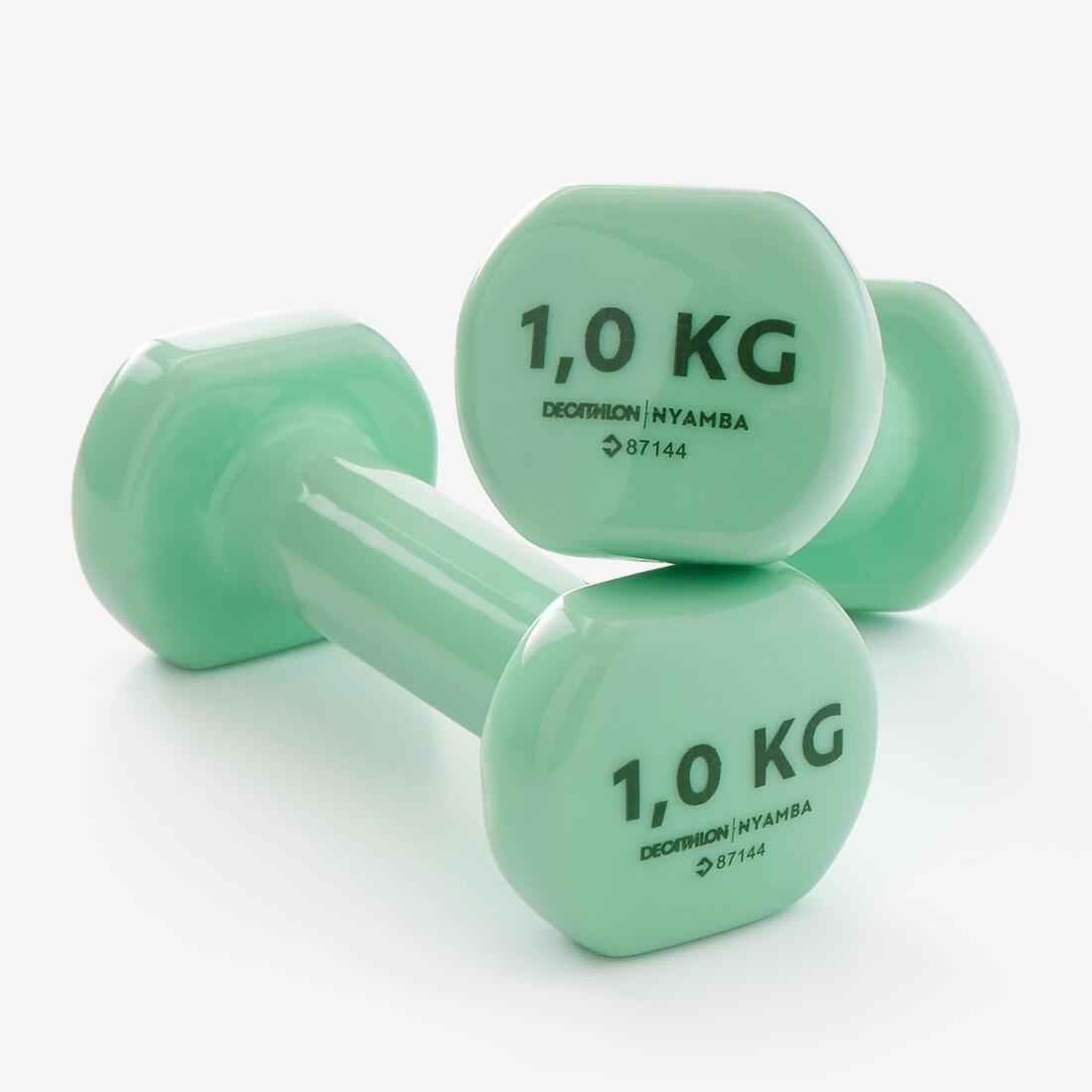 DOMYOS - FitnessDumbbells Twin-Pack, Emerald Green