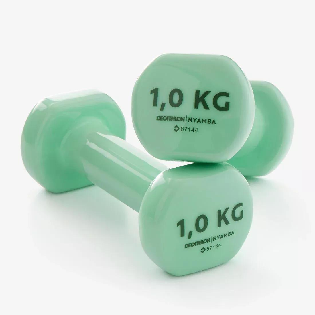 DOMYOS - FitnessDumbbells Twin-Pack, Emerald Green