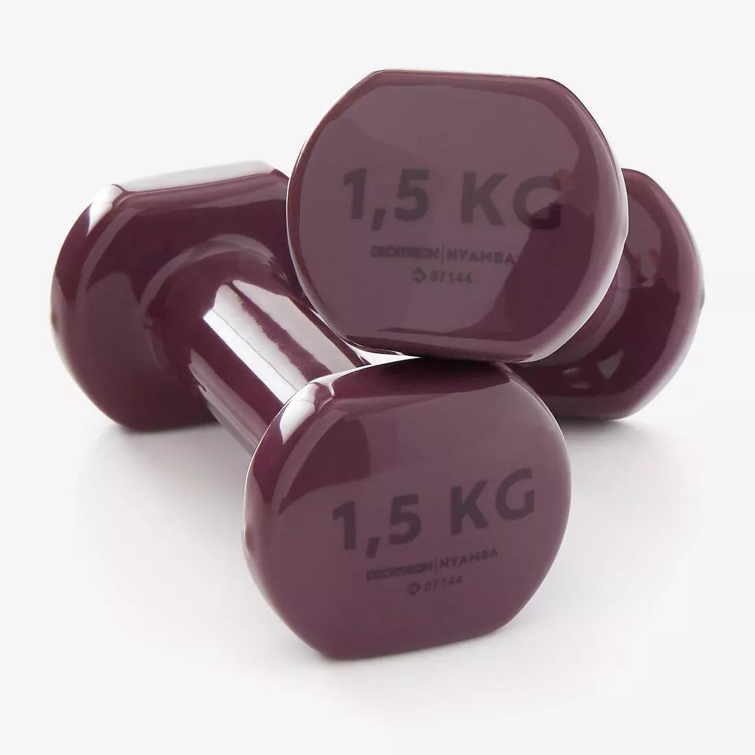 DOMYOS - Fitness Dumbbells Twin-Pack, Purple