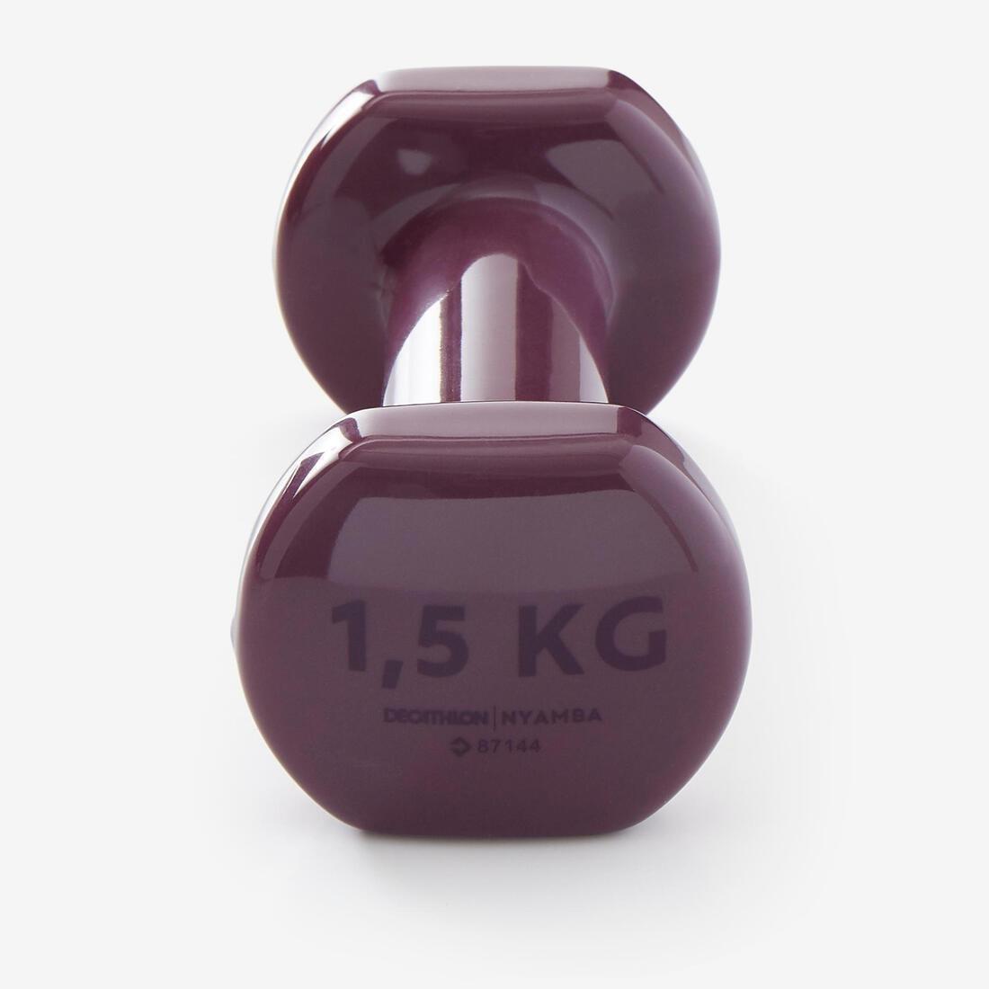 Fitness Dumbbells Twin-Pack, Purple, No Color, large image number 1