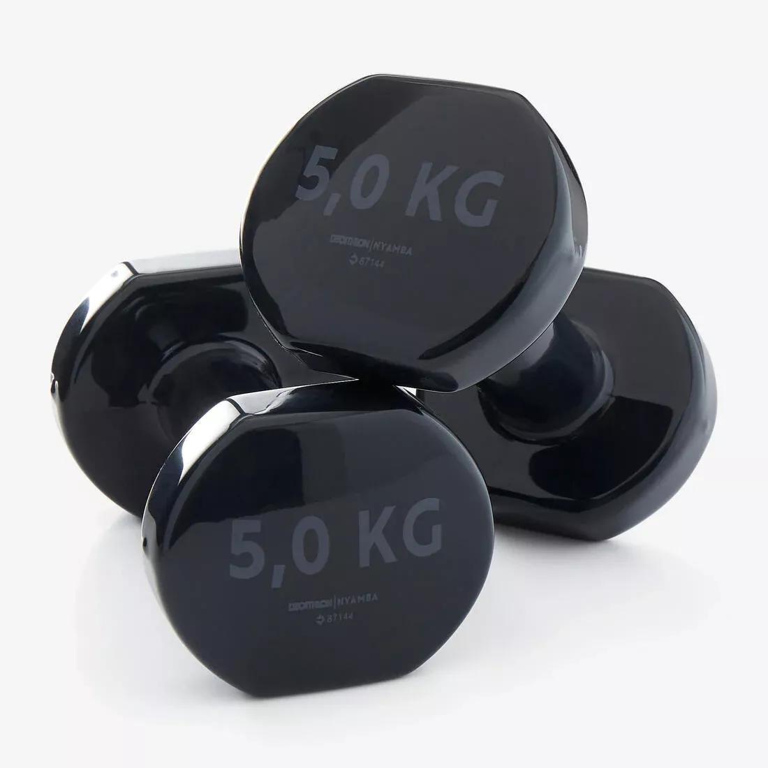 2x Fitness Dumbbells Twin-Pack, Black, No Color, large image number 0