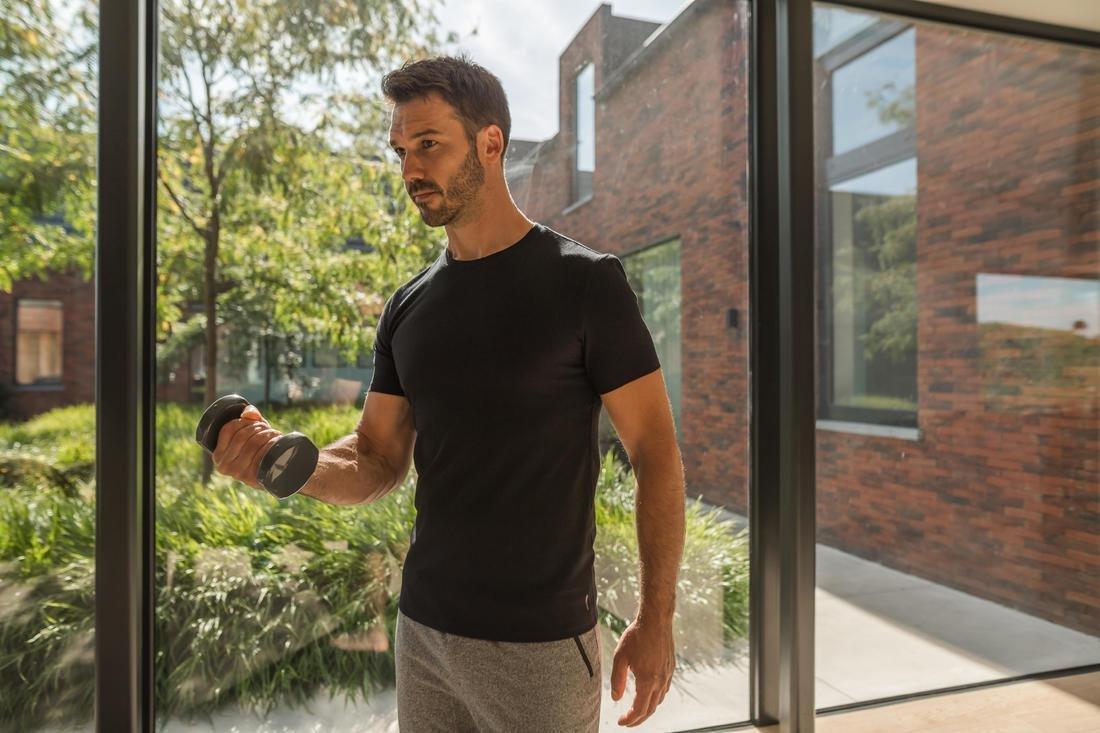 2x Fitness Dumbbells Twin-Pack, Black, No Color, large image number 3