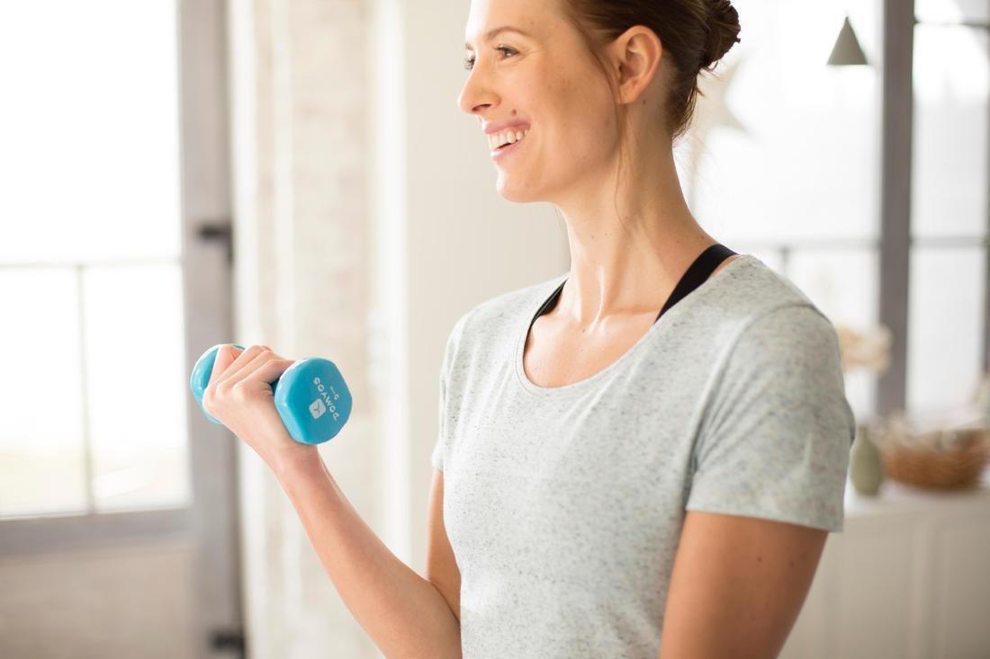 2x Fitness Dumbbells Twin-Pack, Black, No Color, large image number 5