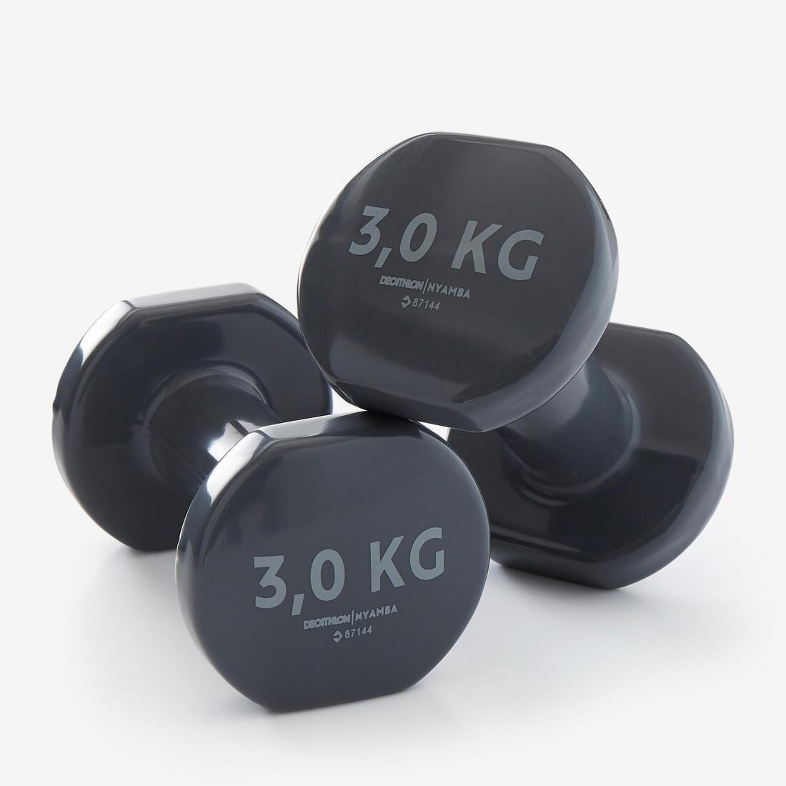 DOMYOS - Fitness Dumbbells Twin-Pack, Grey