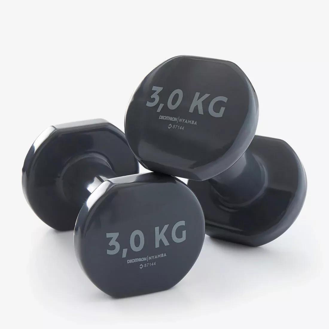 Fitness Dumbbells Twin-Pack, Grey, No Color, medium