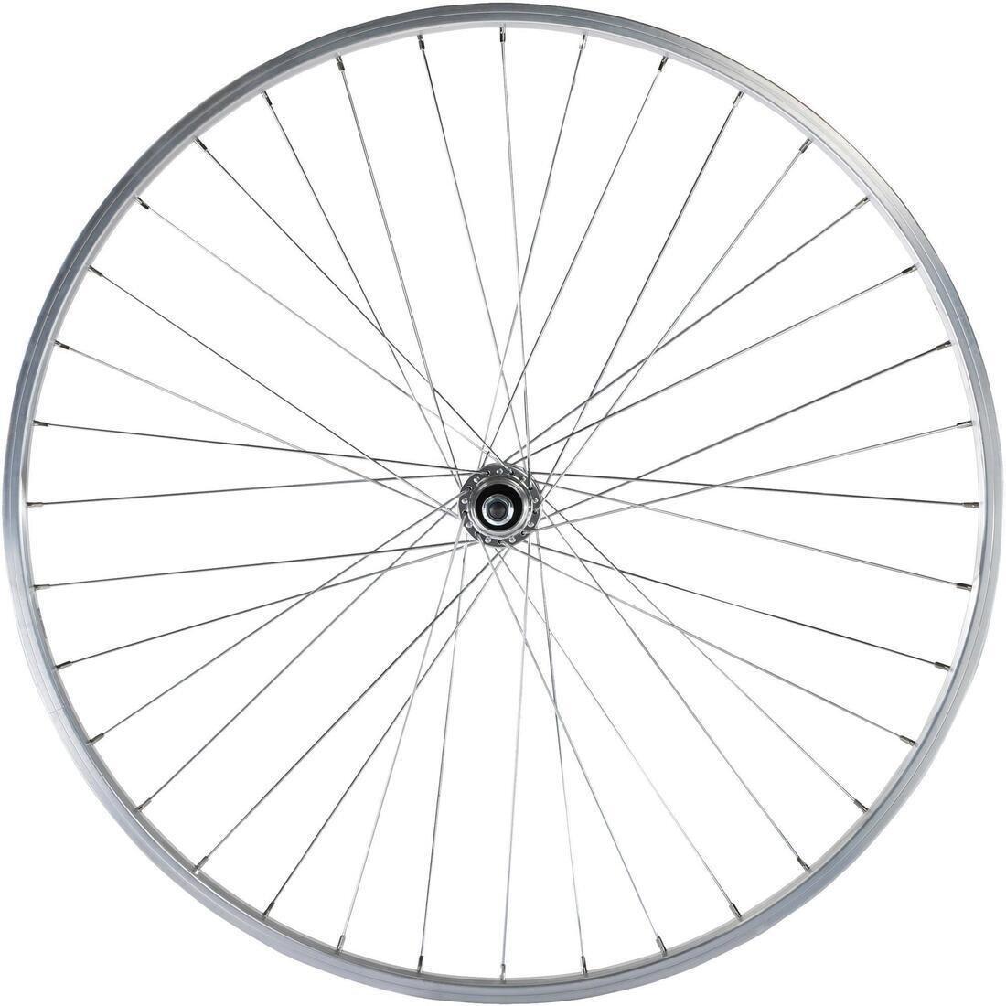 Wheel 28 Rear Single Wall Rim Freewheel V-Brake Screw  Hybrid Bike - Silver, No Color, large image number 3