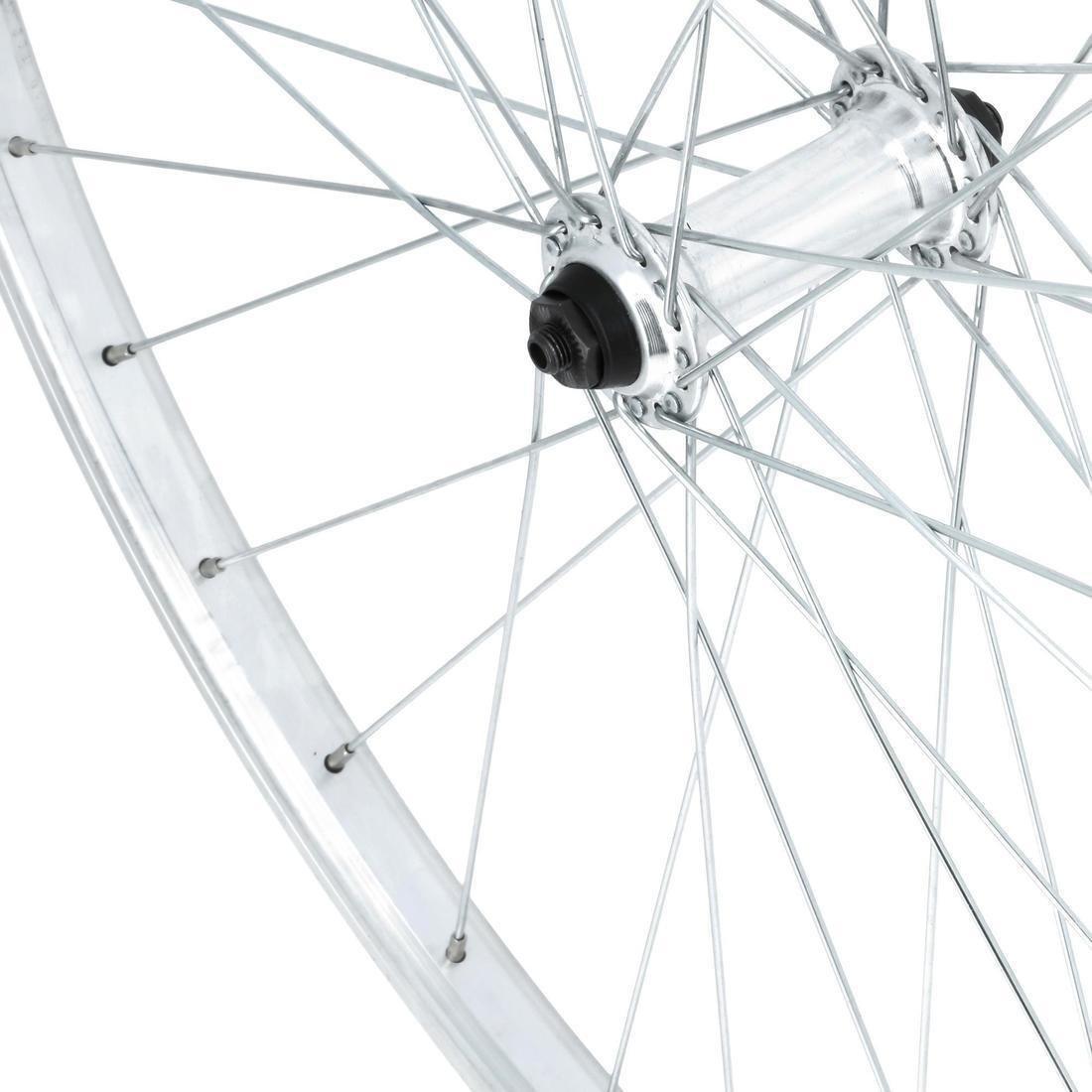 RIVERSIDE - Wheel 28 Front Single Wall V-brake Quick Release Hybrid Bike, Silver