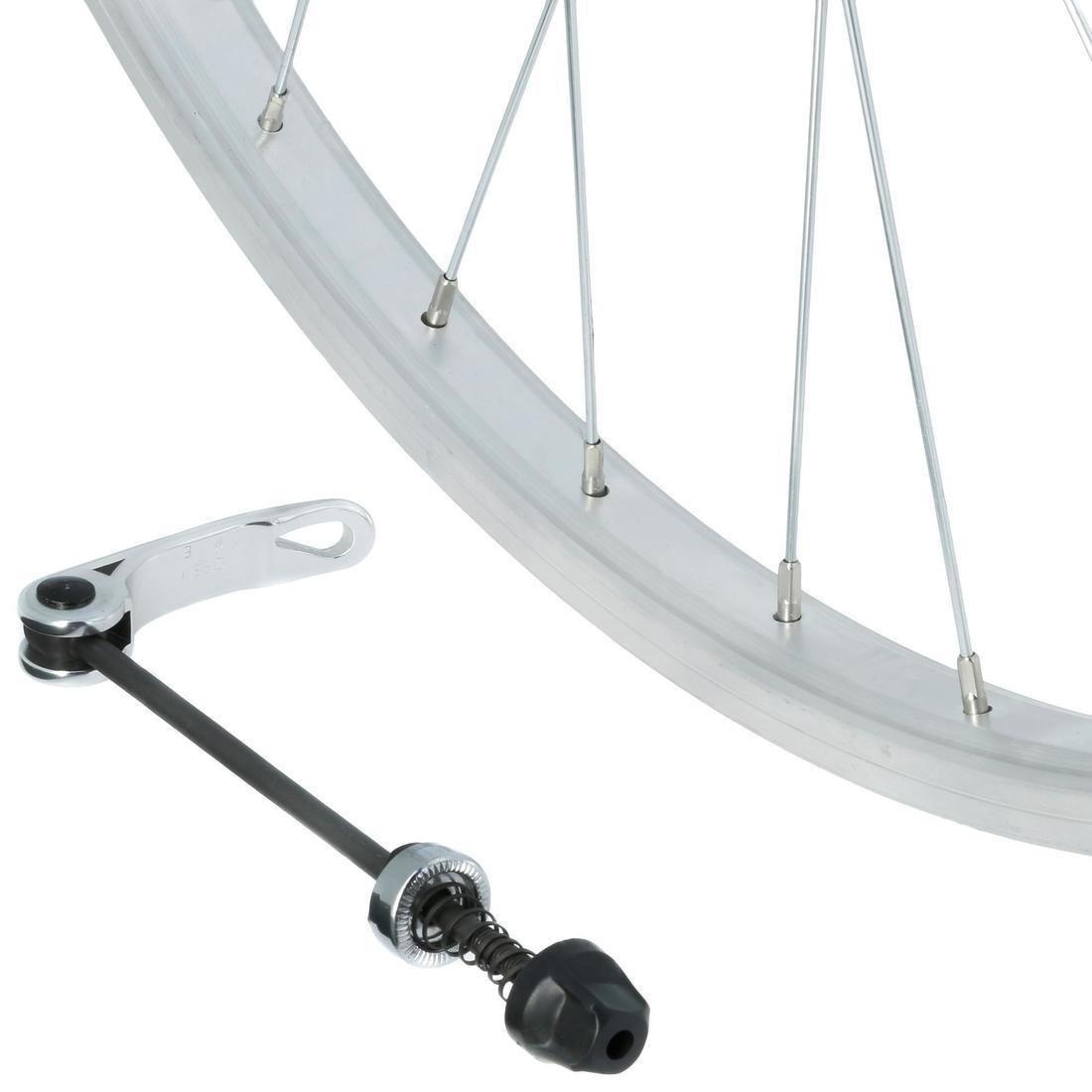 RIVERSIDE - Wheel 28 Front Single Wall V-brake Quick Release Hybrid Bike, Silver