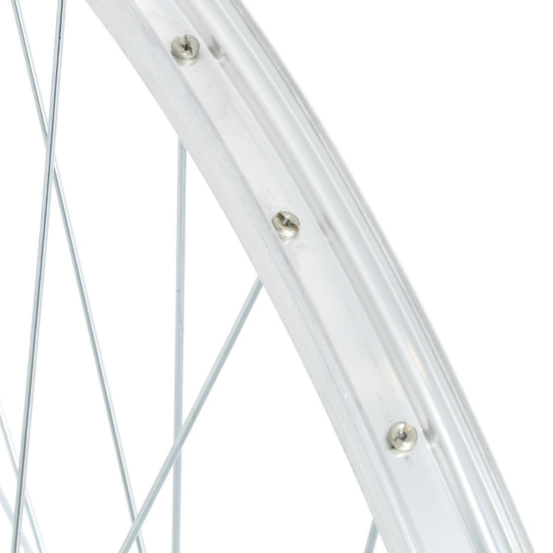 RIVERSIDE - Wheel 28 Front Single Wall V-brake Quick Release Hybrid Bike, Silver