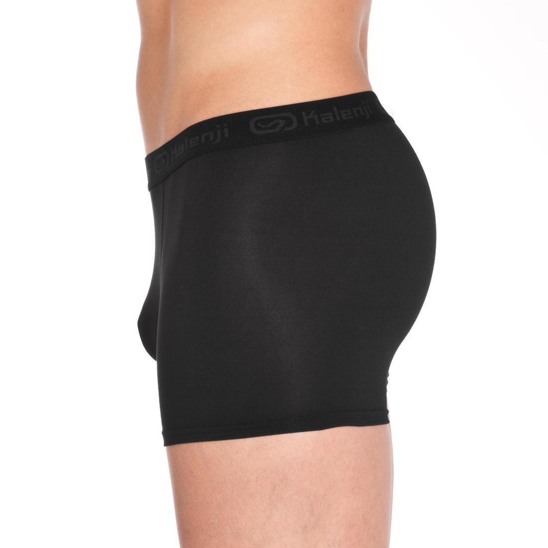 Mens BreathableRunning Boxers, Black, No Color, large image number 2