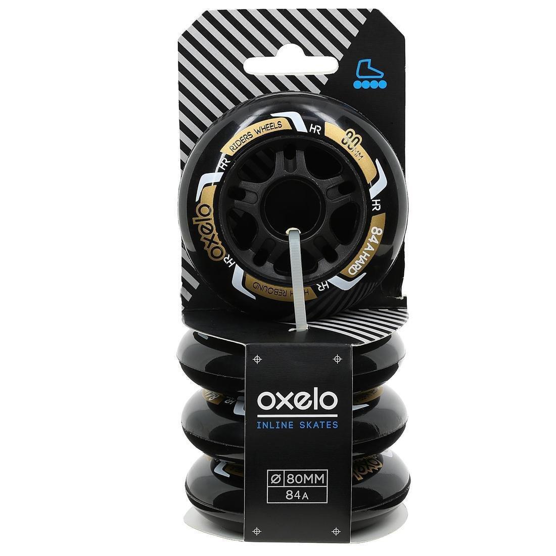 Fit Fitness Inline Skate 84A Wheels 4-Pack, Black, No Color, large image number 8