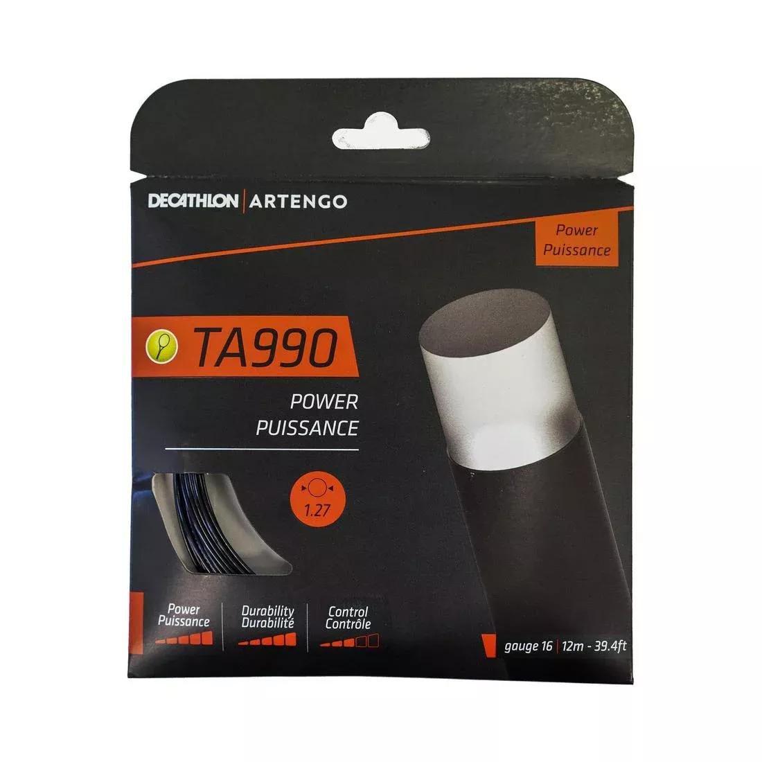 TA 990 Power Monofilament Tennis Strings, Black, No Color, large image number 0