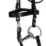FOUGANZA - Horse and PonyLeather Bridle With French Noseband and Reins Set100 , Black