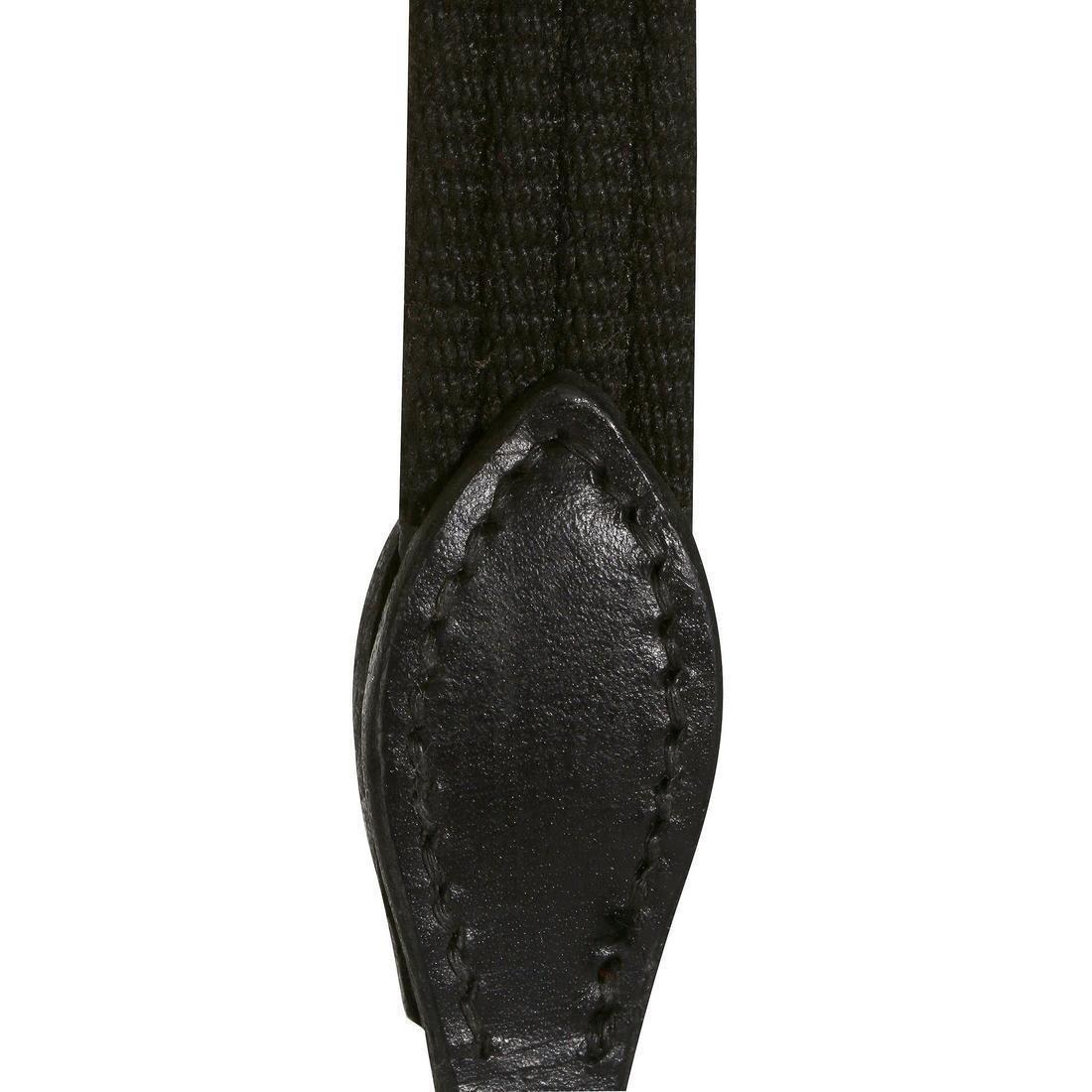 Horse And Pony Leather Bridle With French Noseband And Reins Set 100, Black, , large image number 11