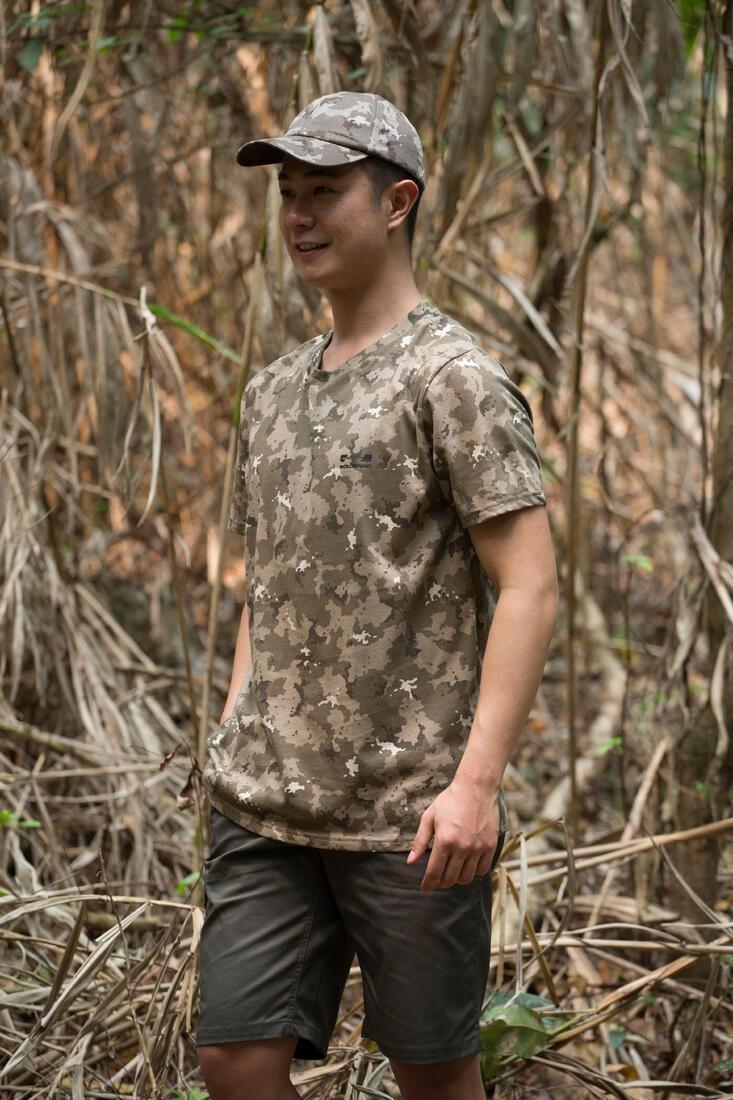 100 Short-Sleeve Hunting T-Shirt, brown, , large image number 0