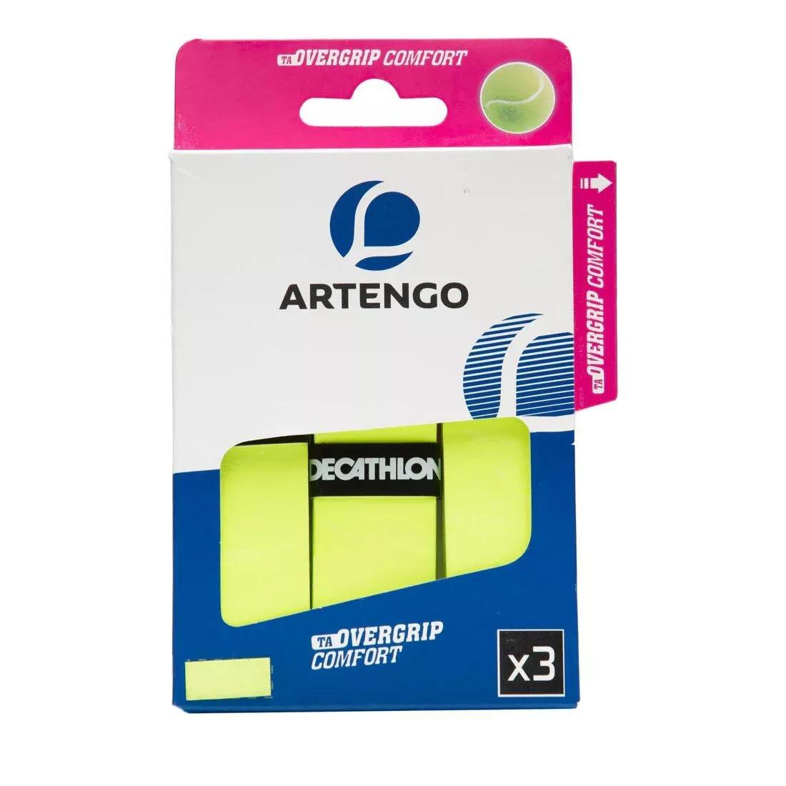 ARTENGO - Tennis Comfort Overgrip - Tri-Pack, Yellow