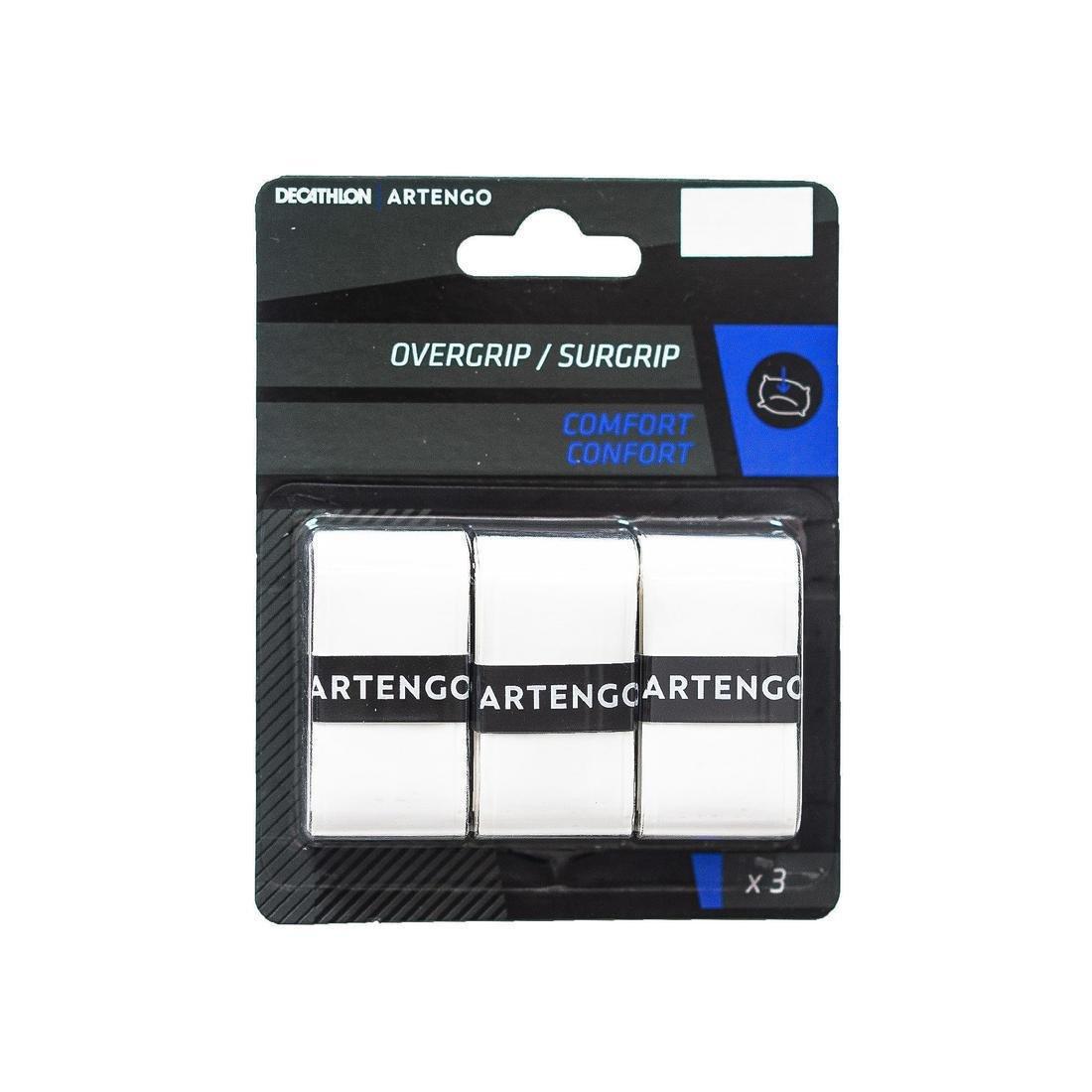 Tennis Comfort Overgrip Tri-Pack, White, No Color, large image number 1