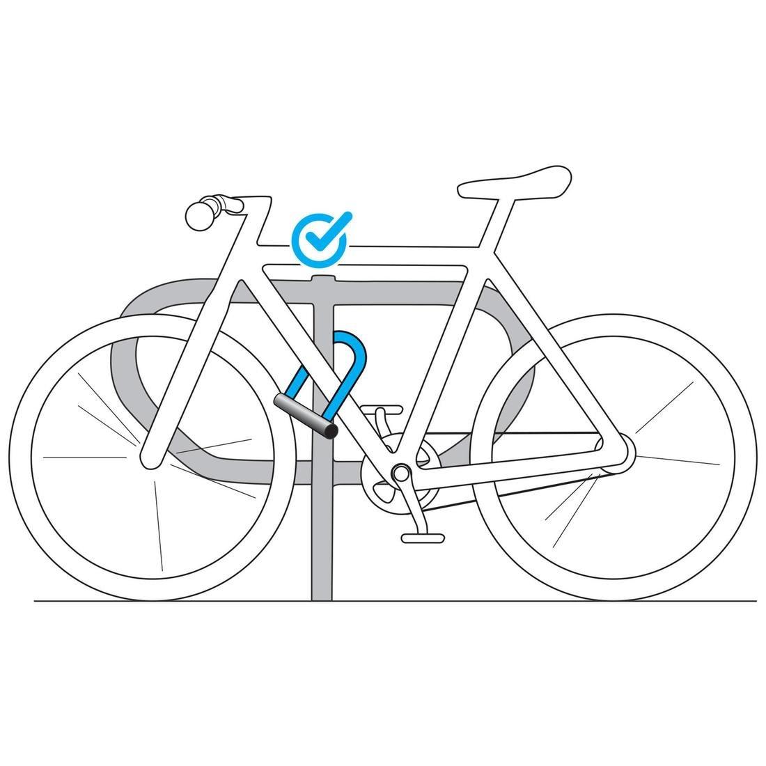 CHARCOAL GREY U Bike Lock 500 - Grey, No Color, large image number 4