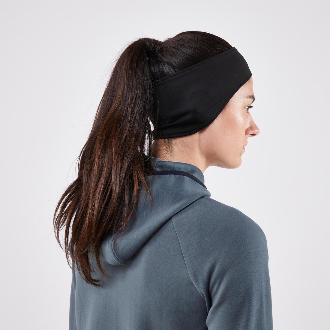 Warm Running Headband, Black, No Color, large image number 4
