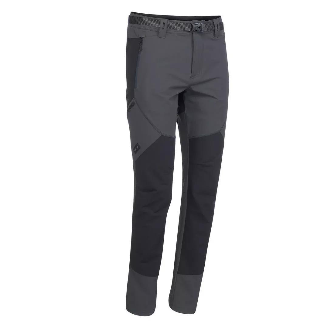Mens Water-Repellent And WindproofVega Trekking Trousers Mt900, Carbon Grey, , large image number 0