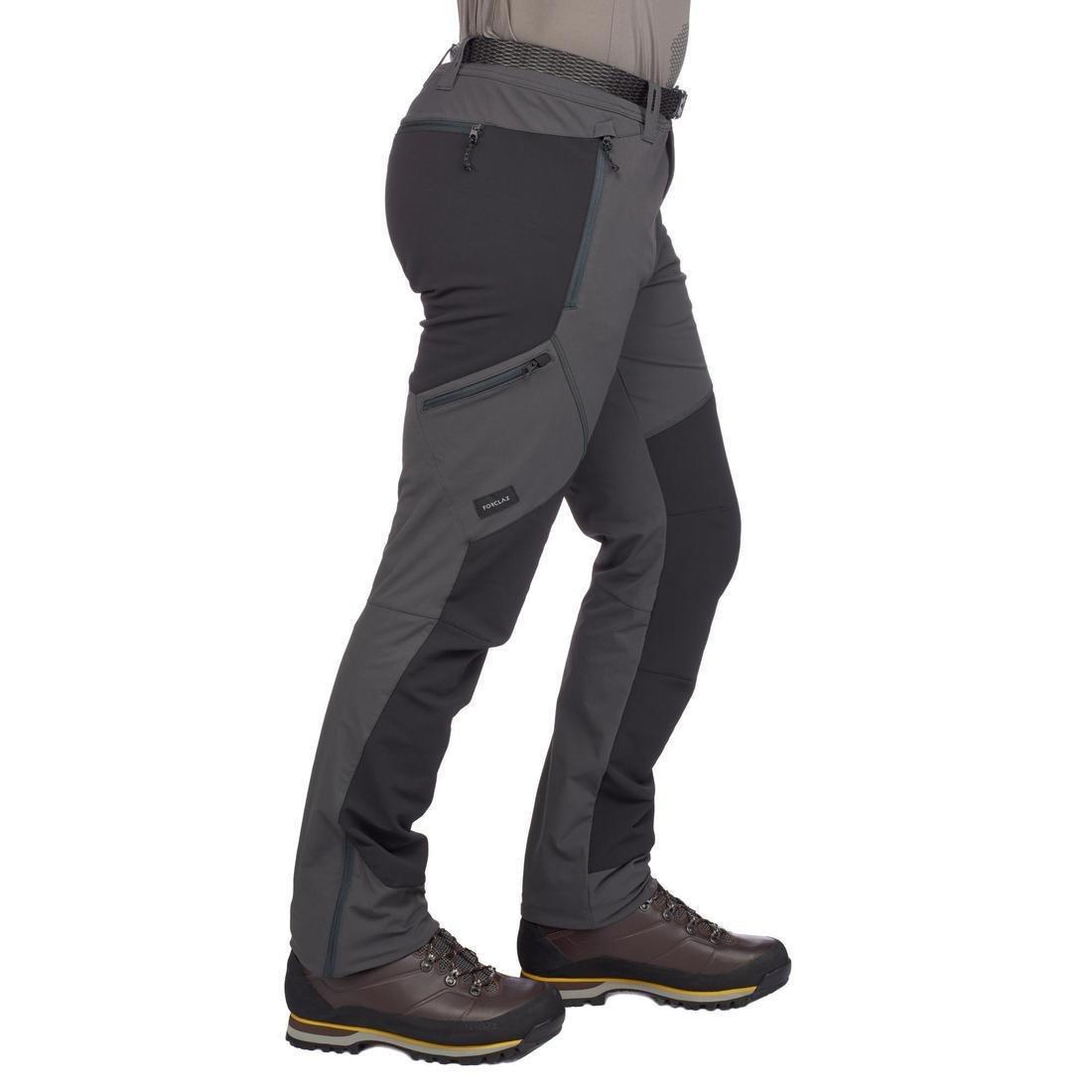 Mens Water-Repellent And WindproofVega Trekking Trousers Mt900, Carbon Grey, , large image number 2
