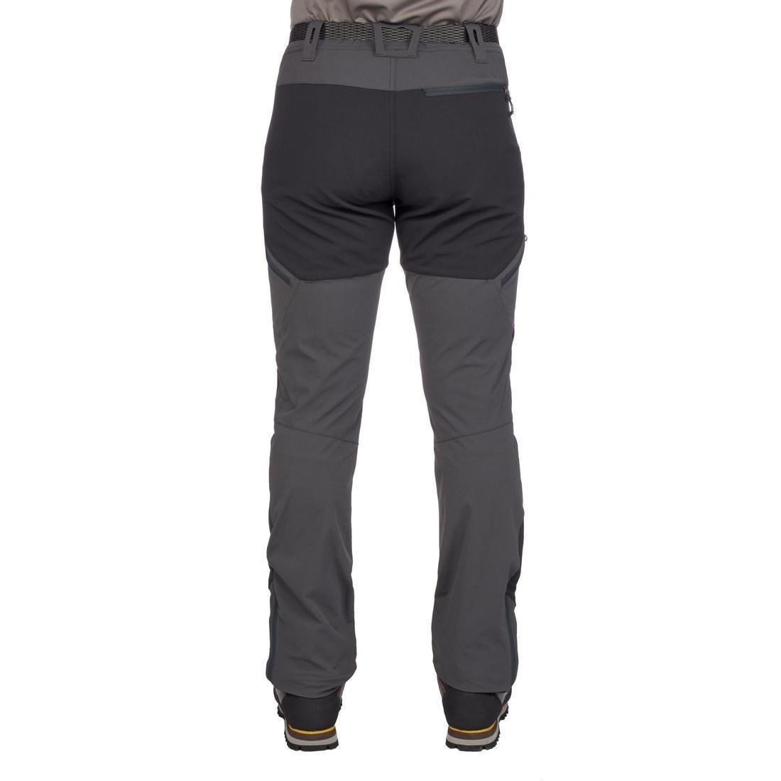Mens Water-Repellent And WindproofVega Trekking Trousers Mt900, Carbon Grey, , large image number 3