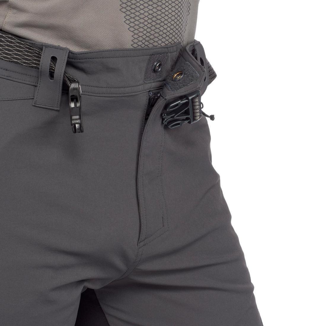 Mens Water-Repellent And WindproofVega Trekking Trousers Mt900, Carbon Grey, , large image number 4