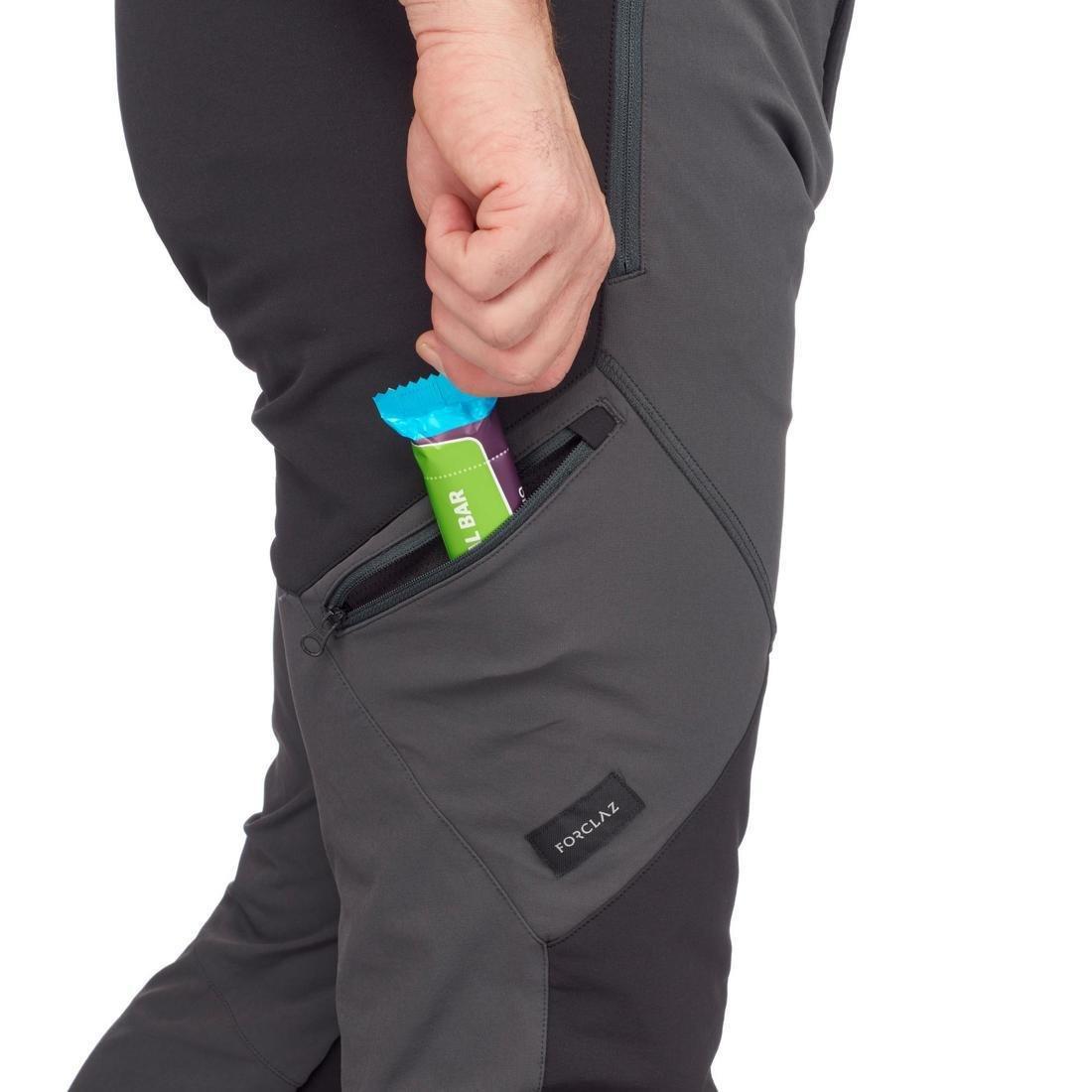 Mens Water-Repellent And WindproofVega Trekking Trousers Mt900, Carbon Grey, , large image number 5