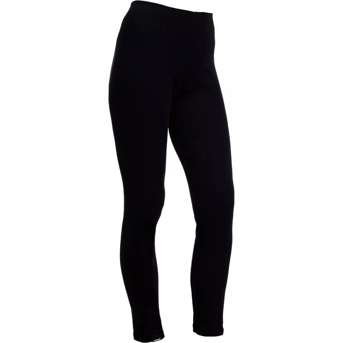 Women's Ski Base Layer Bottoms, Black, No Color, large image number 0