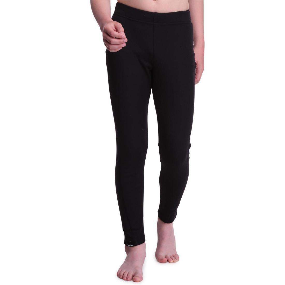 WEDZE - Kids Skiing Base Layer Bottoms, Black