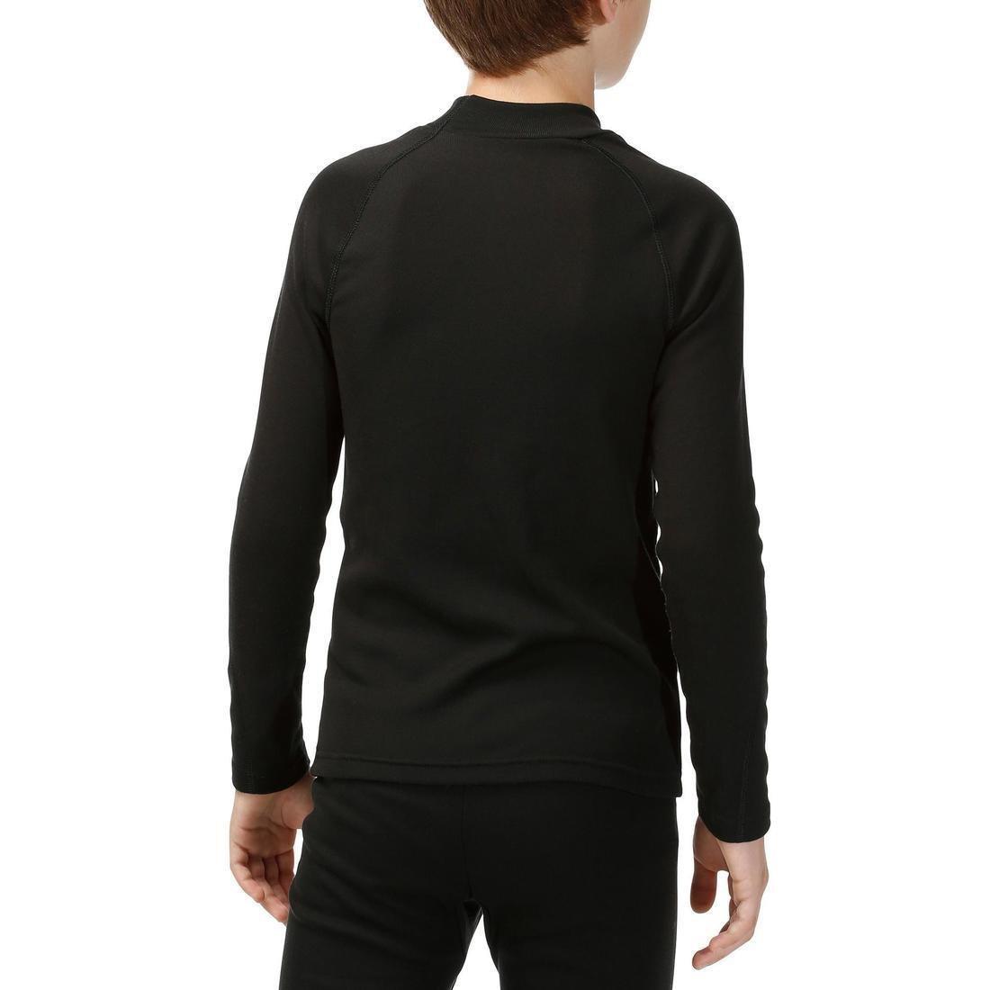 Simple Warm Childrens Ski Base Layer, Black, , large image number 3