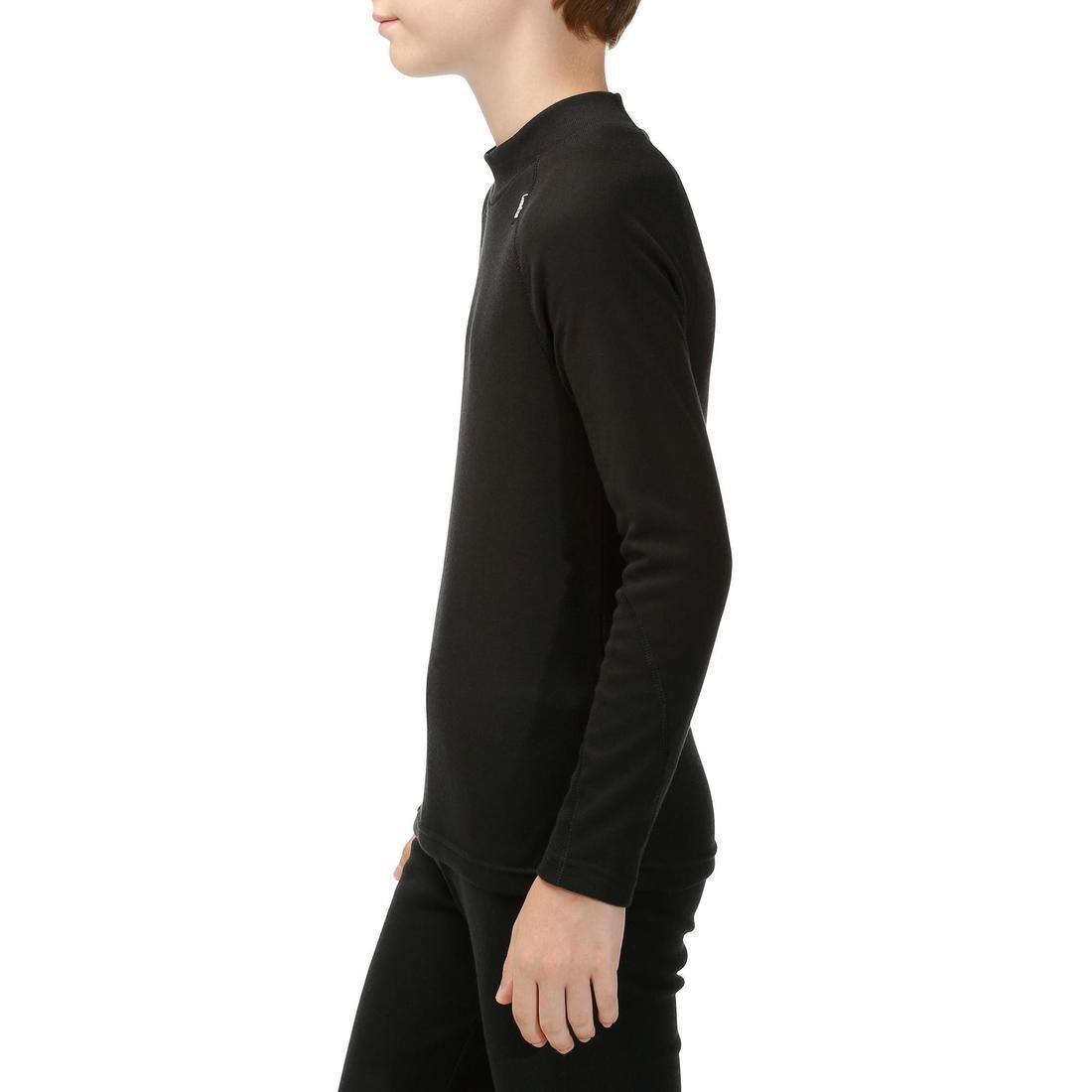 Simple Warm Childrens Ski Base Layer, Black, No Color, medium