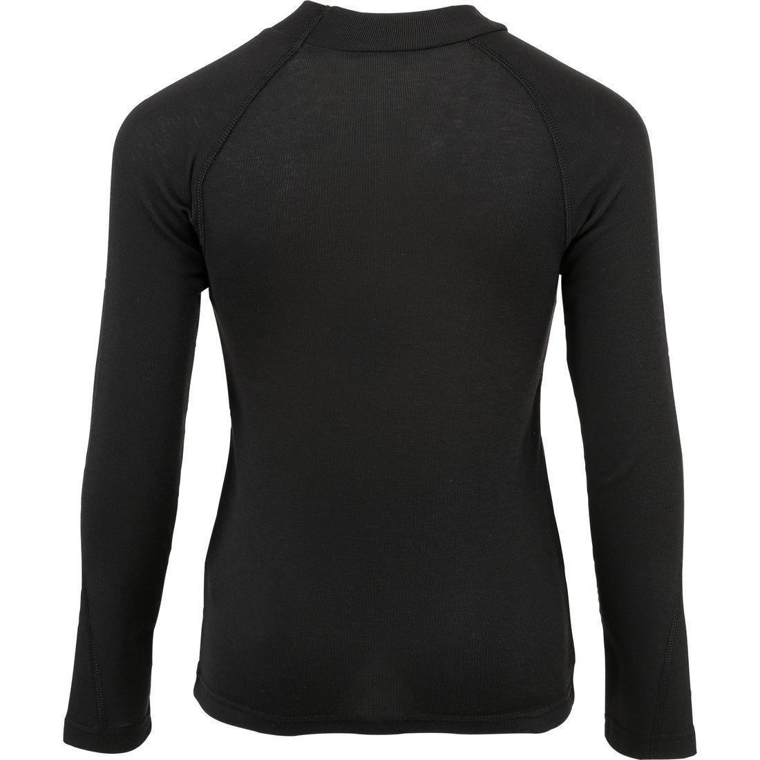 Simple Warm Childrens Ski Base Layer, Black, , large image number 7