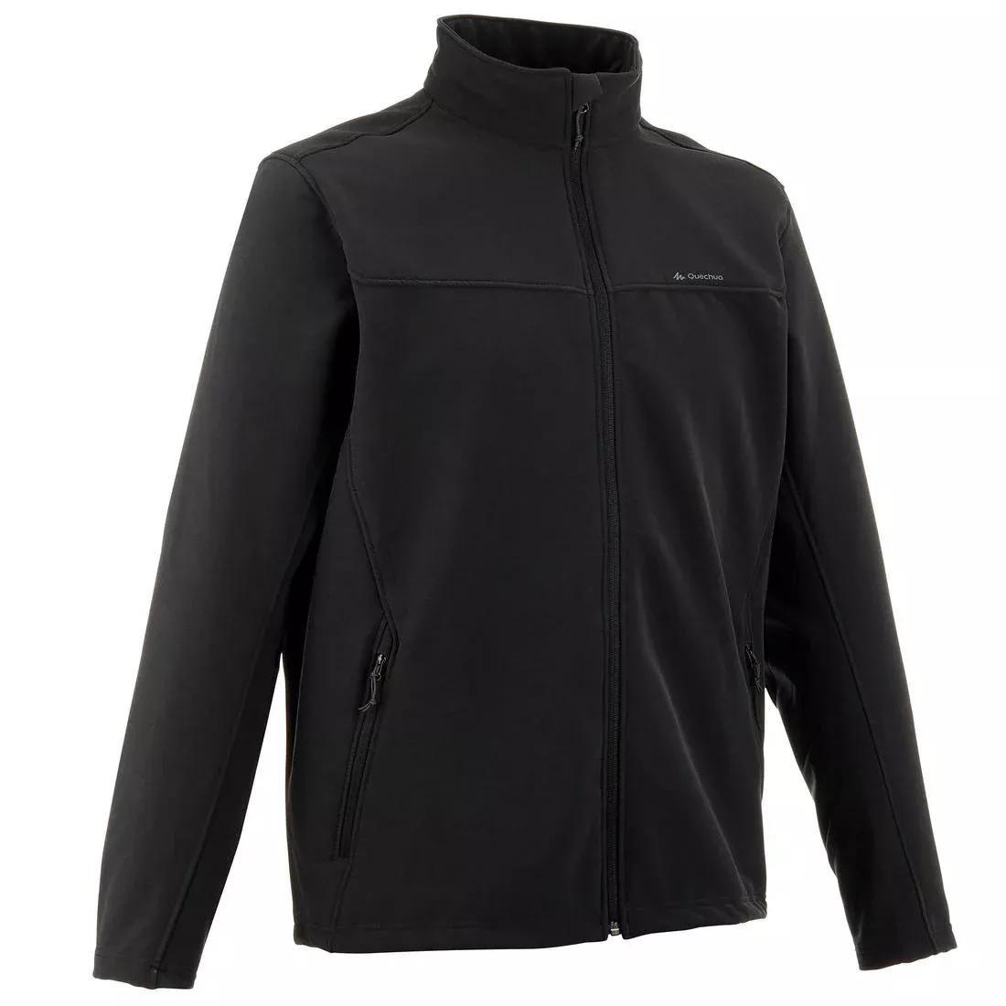 Mountain Trekking Warm Softshell Windbreaker Mt100 Windwarm, Black, , large image number 0