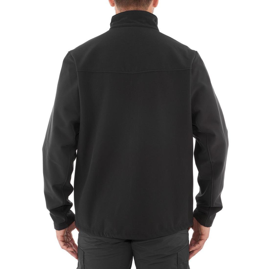 Mountain Trekking Warm Softshell Windbreaker Mt100 Windwarm, Black, , large image number 3