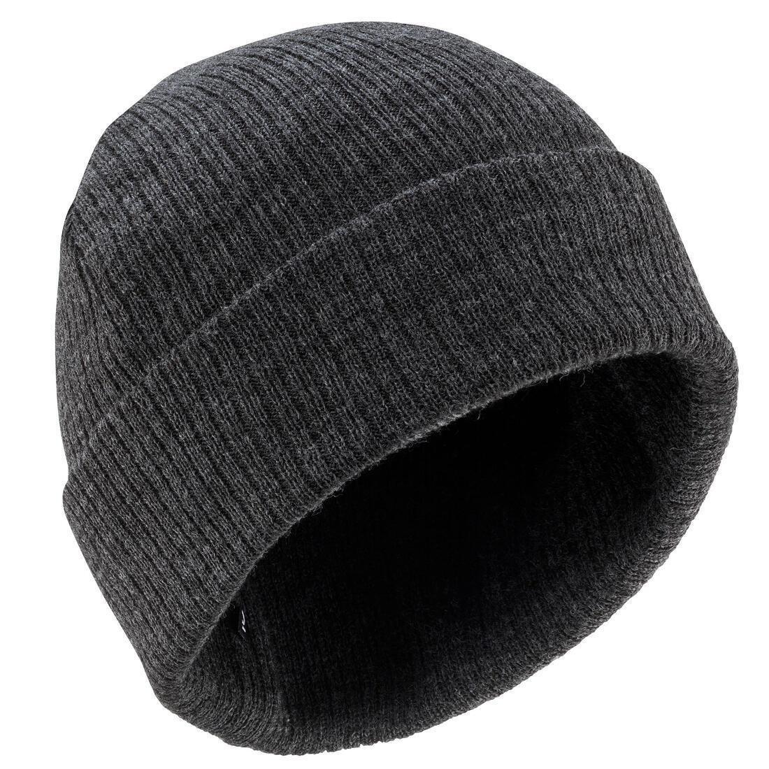 Adult Fisherman Ski Hat, Grey, No Color, large image number 0