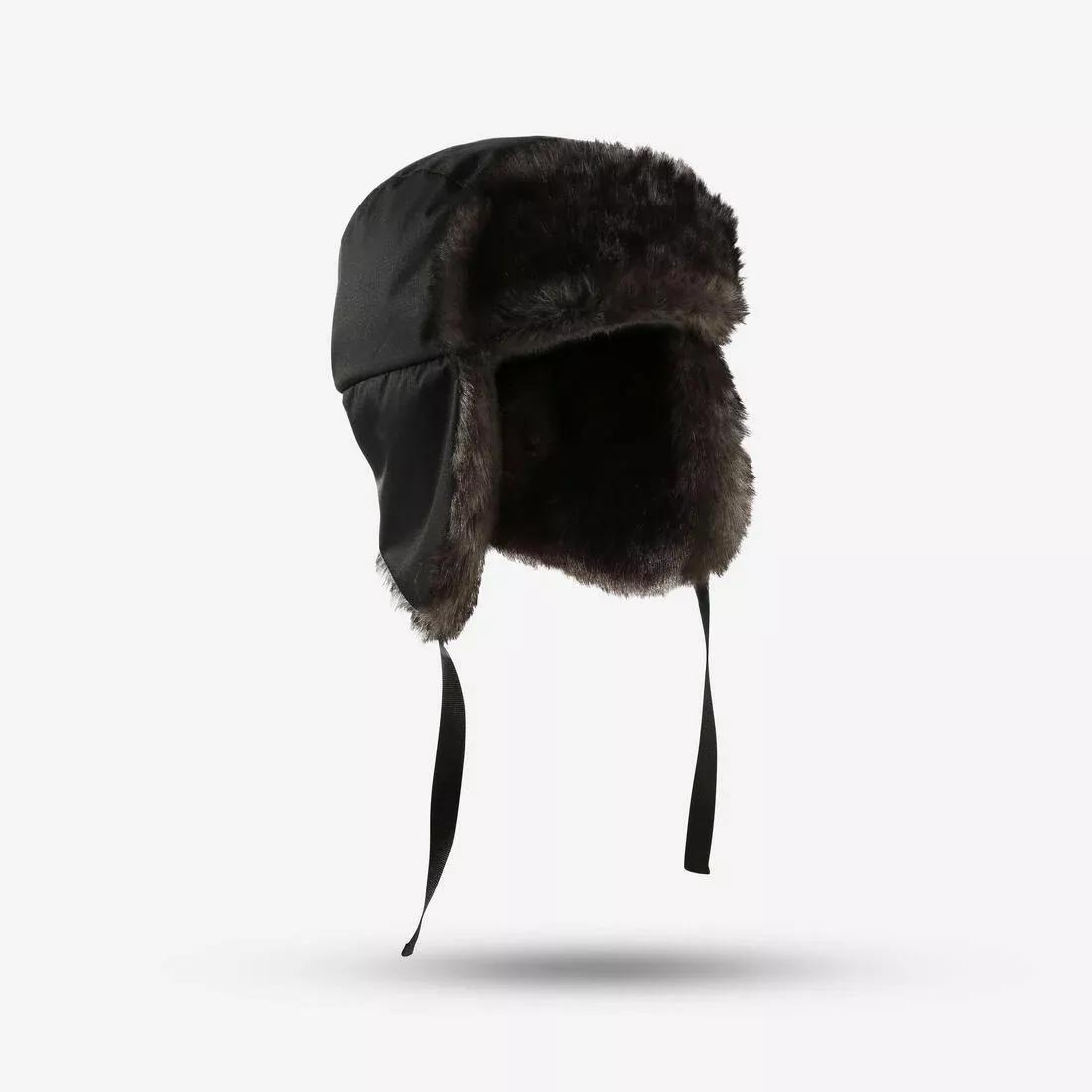 WEDZE - Adults' Skiing Ushanka, Black