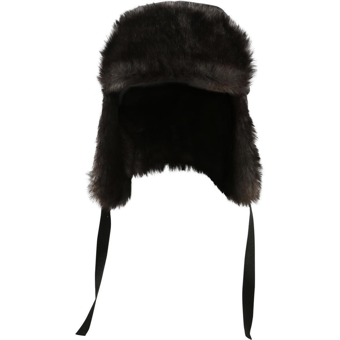 WEDZE - Adults' Skiing Ushanka, Black