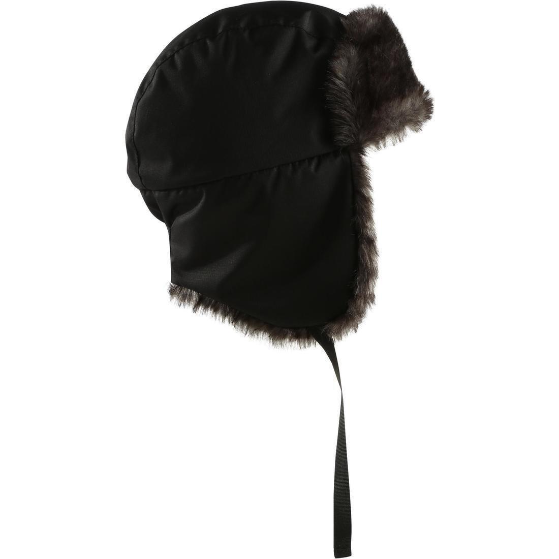 WEDZE - Adults' Skiing Ushanka, Black