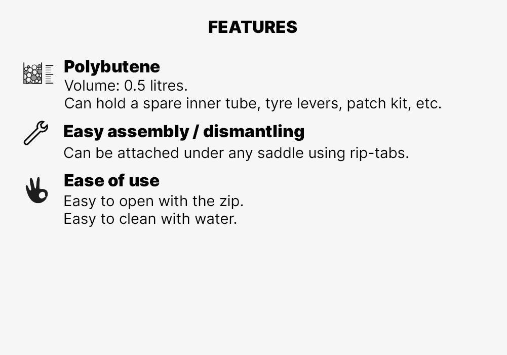 100 Bike Saddle Bag, Black, No Color, medium