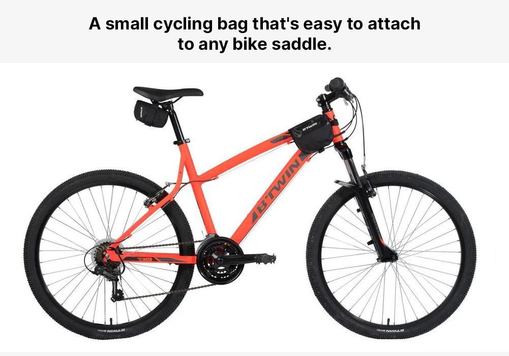 100 Bike Saddle Bag, Black, No Color, medium