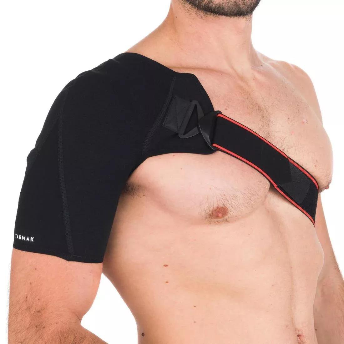 Men's/Women's Left/Right Shoulder Support Mid 500, Black, , large
