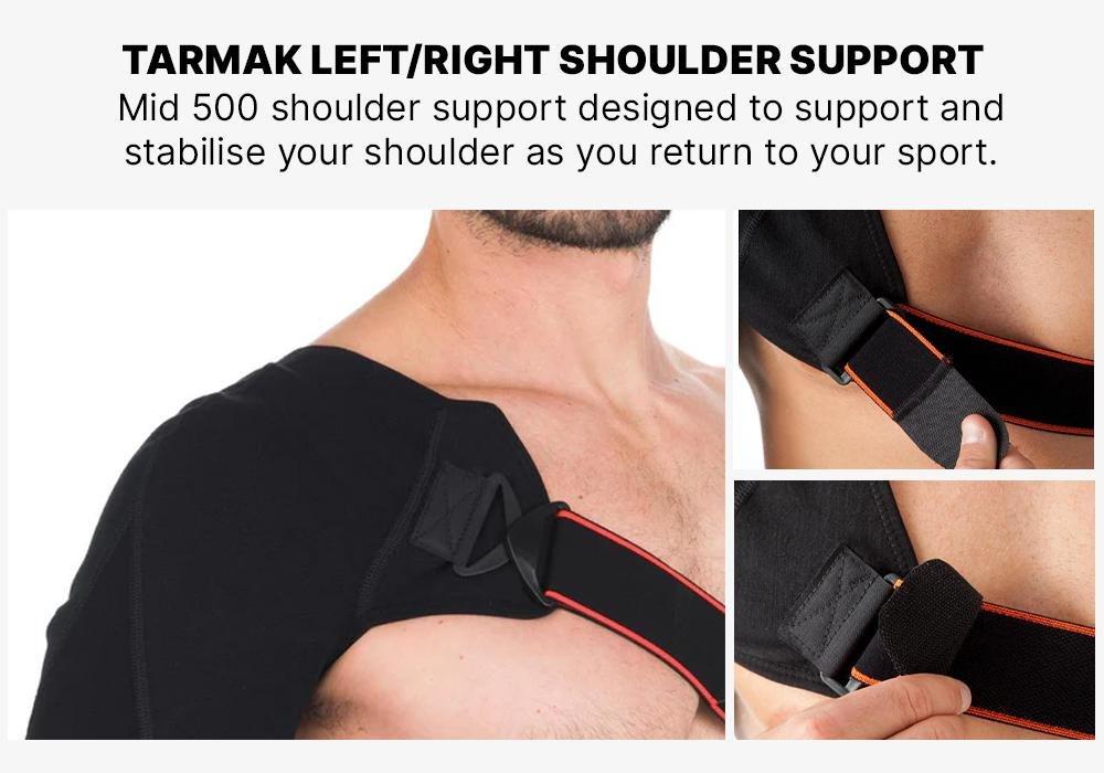 Men's/Women's Left/Right Shoulder Support Mid 500, Black, No Color, large image number 5