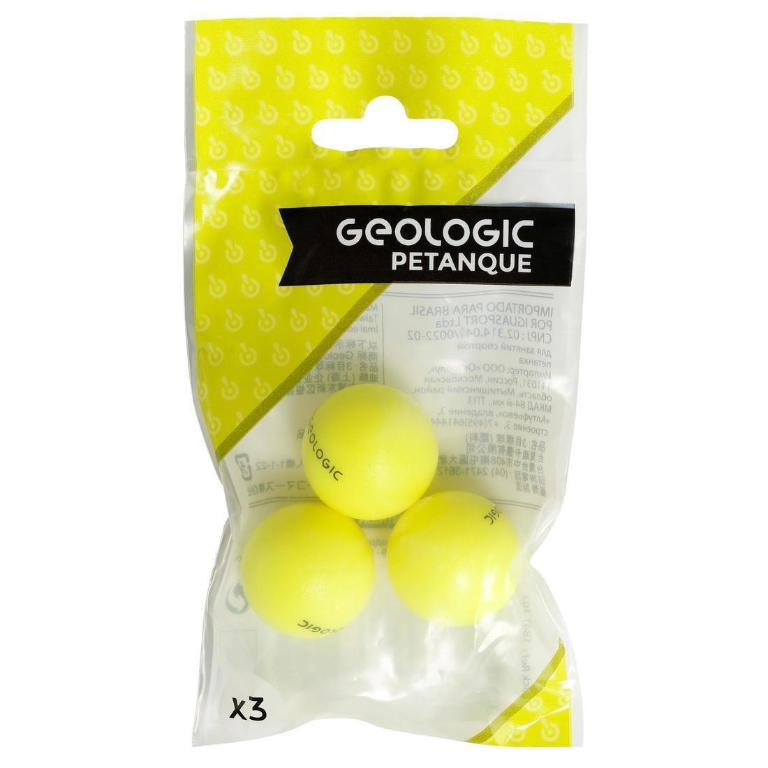DEFAULT 3 Plastic Recreational Petanque Jacks, No Color, large image number 1