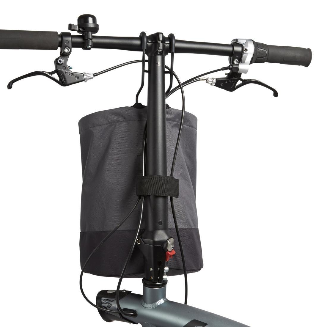 BTWIN - Flexible Folding Bike Basket, Grey