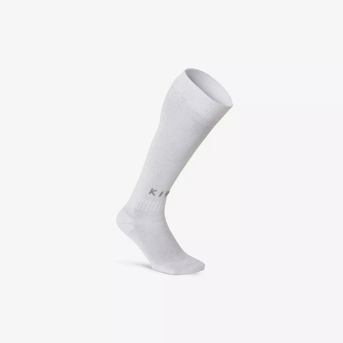 Kids' Football Socks F100-White, No Color, medium