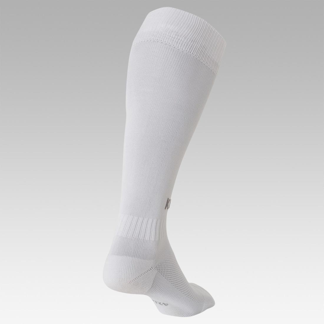 Kids' Football Socks F100-White, No Color, medium