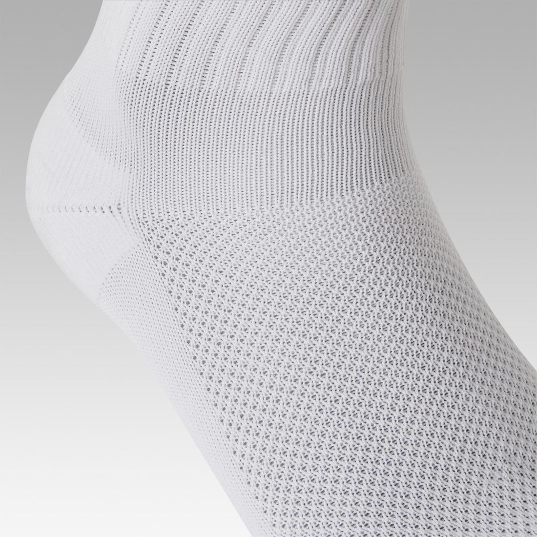 Kids' Football Socks F100-White, No Color, large image number 3