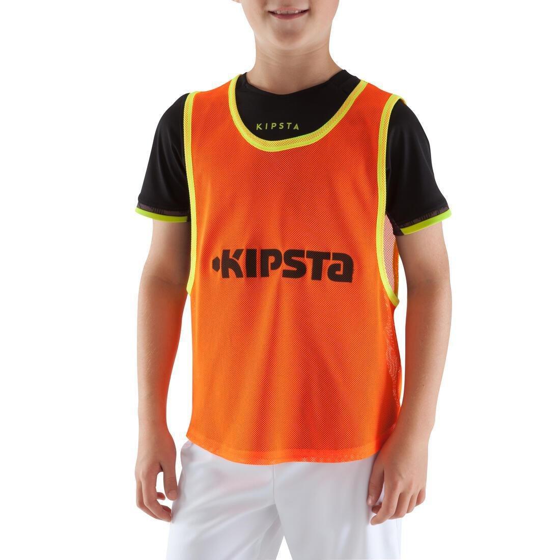 Kids Team Sports Bib, Fluo Lime, No Color, large image number 5