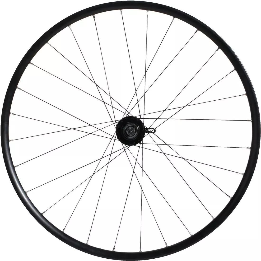 Mountain Bike Single-Walled Front Wheel V-Brake Quick Release, No Color, large image number 0